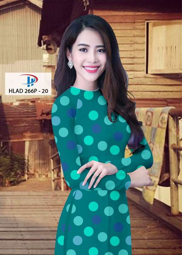 Vải Áo Dài Chấm Bi AD HLAD266P 70